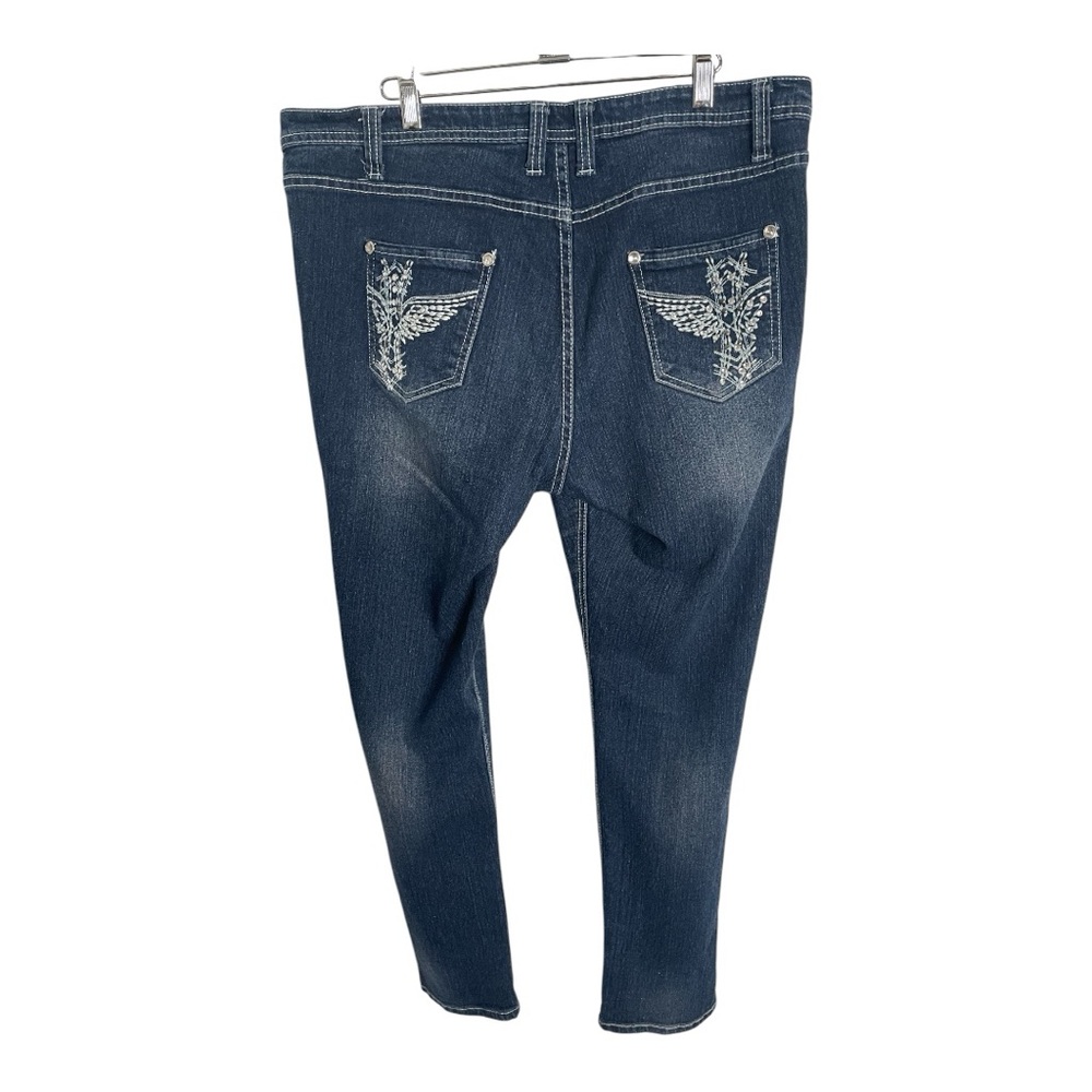 Ruby Moon Embellished Straight Leg Jeans Sz 16